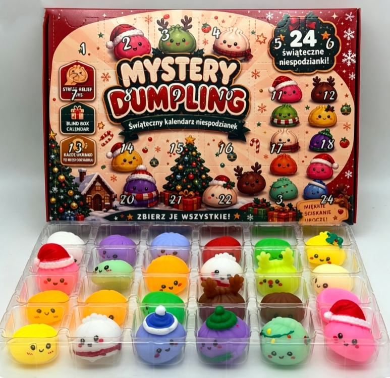2026 Christmas 24-Piece Dumpling Squishy Advent Calendar