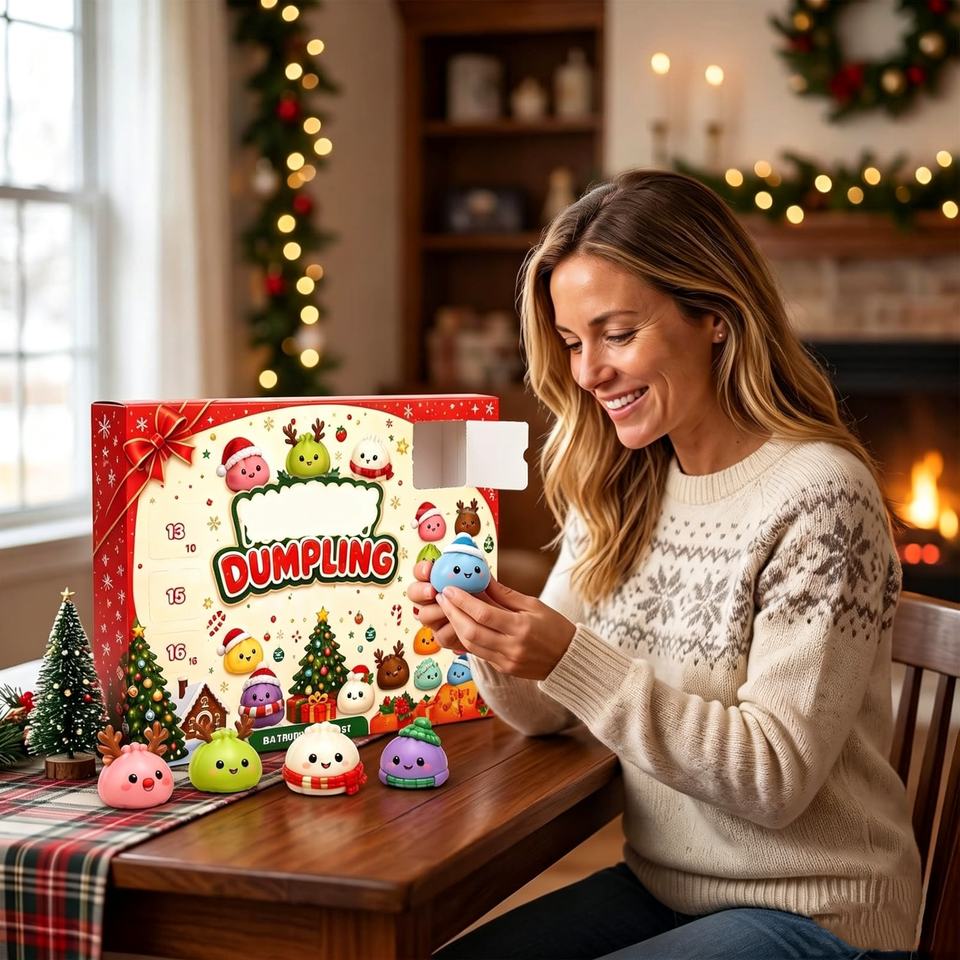 2026 Christmas 24-Piece Dumpling Squishy Advent Calendar - Image 4