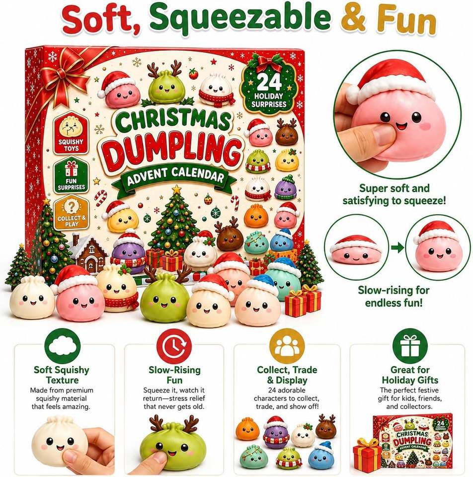 Christmas Squishy Advent Calendar 2026 Blind Box