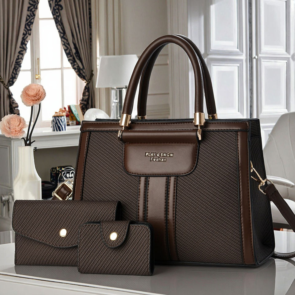 Women's PU Leather Casual Tote Handbag