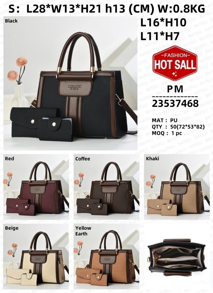 Women’s PU Leather Casual Tote Handbag – wholesale product image