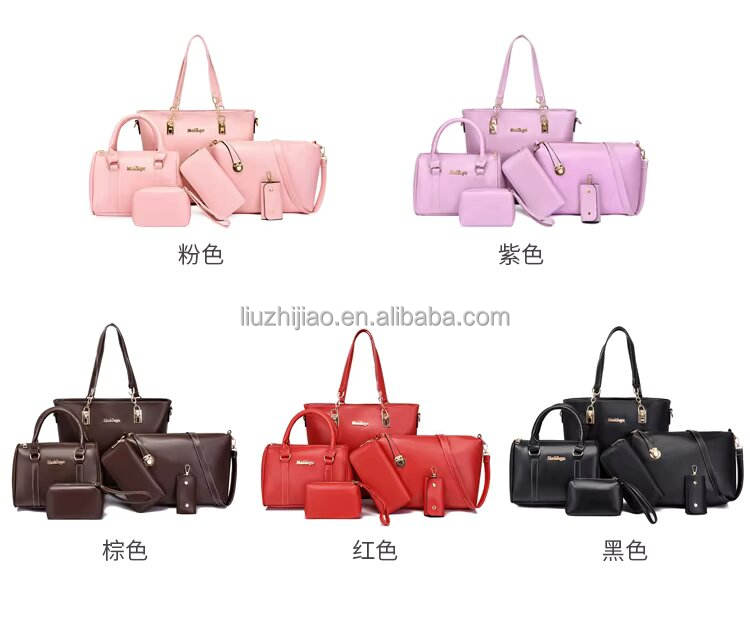 Large Capacity PU Retro Tote Handbag Set – wholesale product image