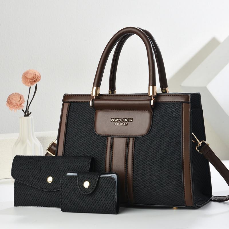 Women's PU Leather Casual Tote Handbag - Image 3