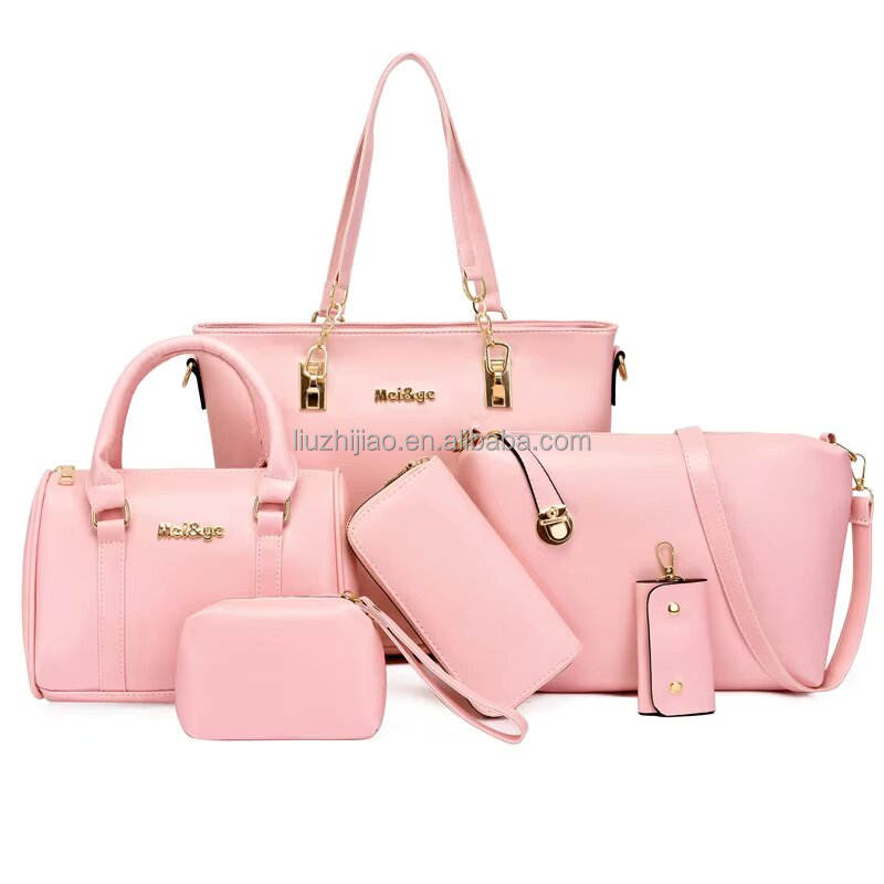 Large Capacity PU Retro Tote Handbag Set - Image 3