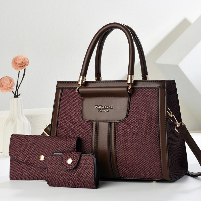 Women's PU Leather Casual Tote Handbag - Image 4