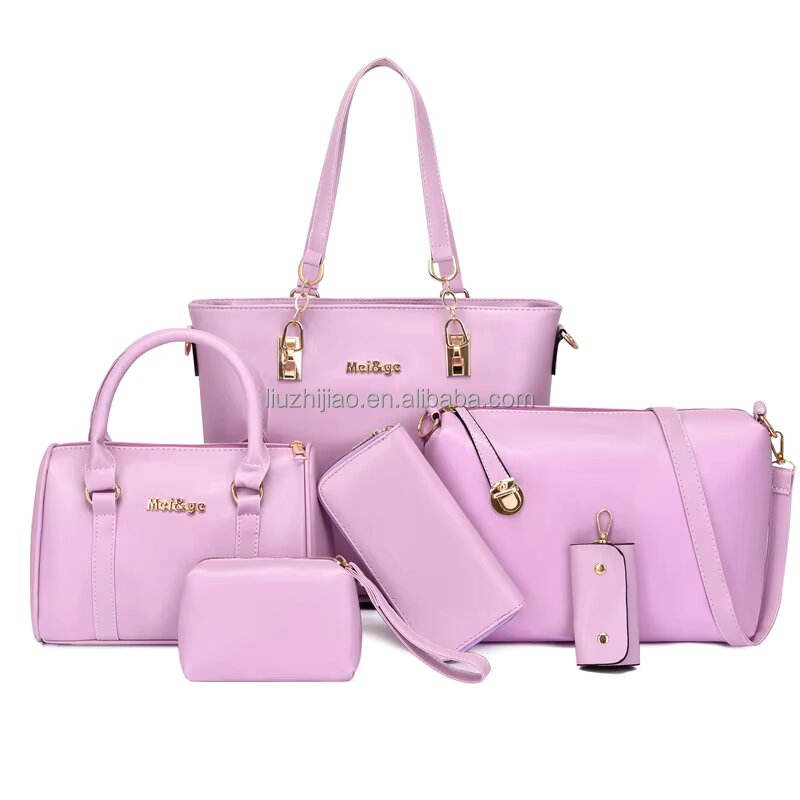 Large Capacity PU Retro Tote Handbag Set - Image 5