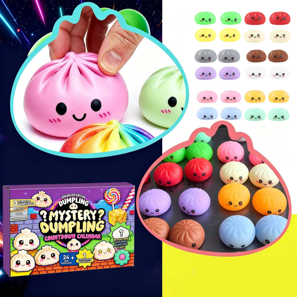 24PCS Mystery Dumpling Squishy Blind Box Advent Calendar – wholesale product image