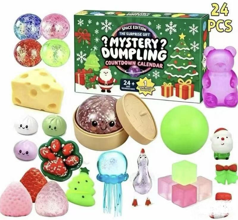 Christmas Countdown Mystery Dumpling Squishy Toy Pack