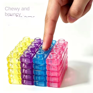 Transparent Jelly Building Blocks | Soft Silicone Sensory Fidget Toy