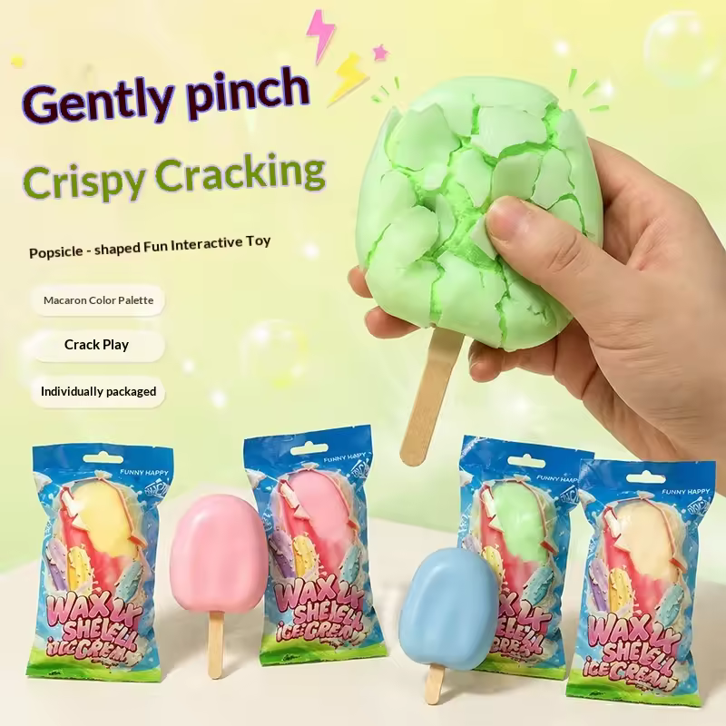 Crackling Ice Pop Squishy Toy | Crunchy ASMR Stress Relief Fidget Toy - Image 3