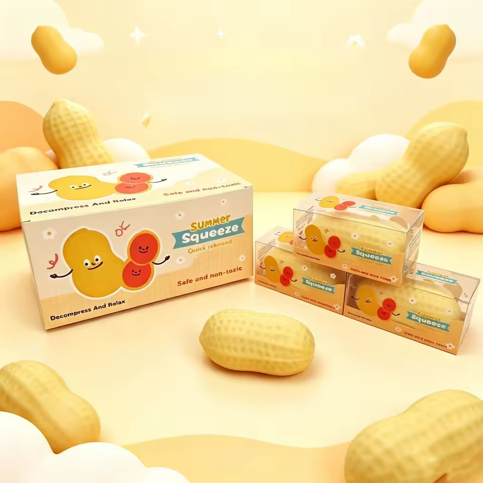 Crunchy Peanut Squishy Ball | Food-Style ASMR Stress Relief Toy - Image 5