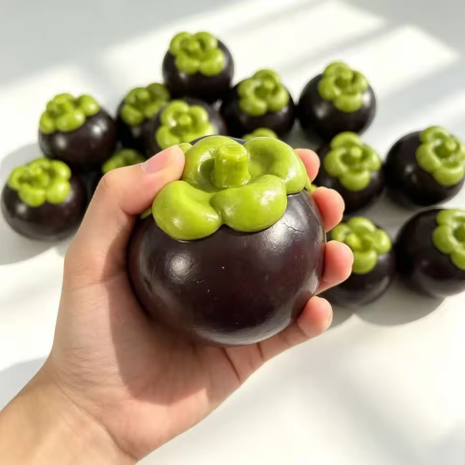 Mangosteen Building Block Squishy | Crunchy Sensory Stress Relief Toy - Image 3