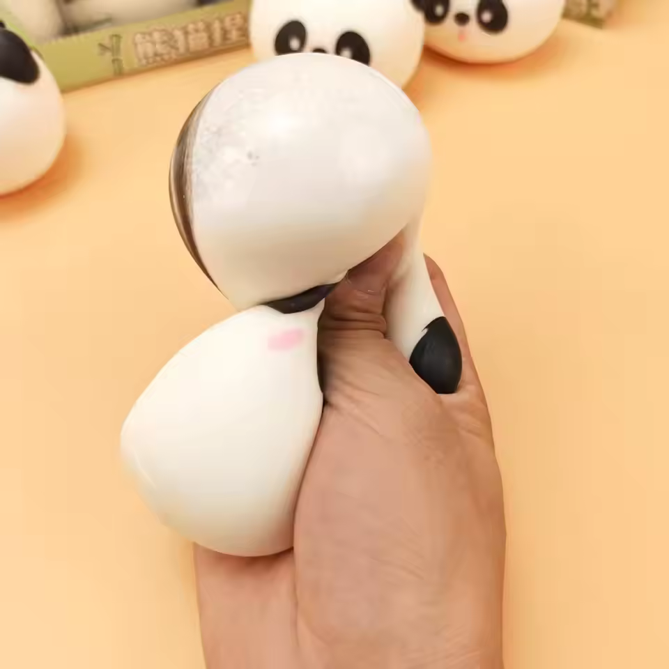 Panda Head & Steamed Bun Squishy Toy | Slow-Rebound Stress Relief Fidget Toy – wholesale product image