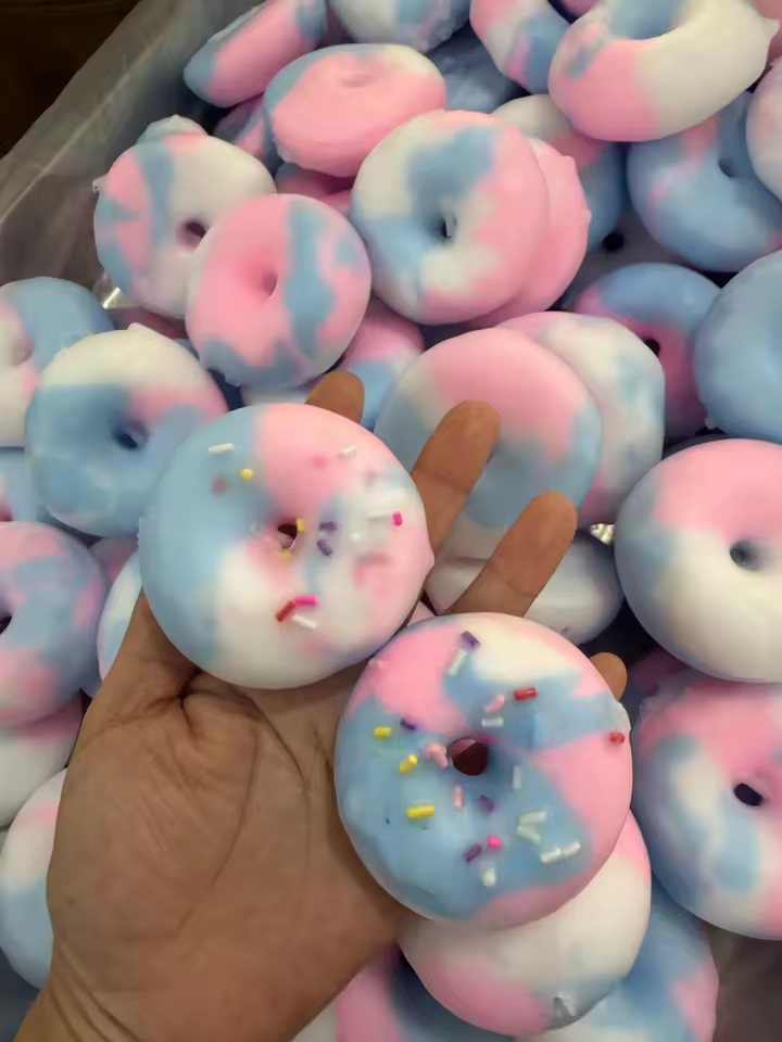 Crunchy Donut Squishy Toy | Macaron & Chocolate Fidget Collection - Image 6