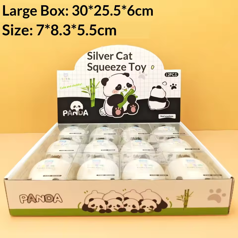 Panda Head & Steamed Bun Squishy Toy | Slow-Rebound Stress Relief Fidget Toy - Image 5