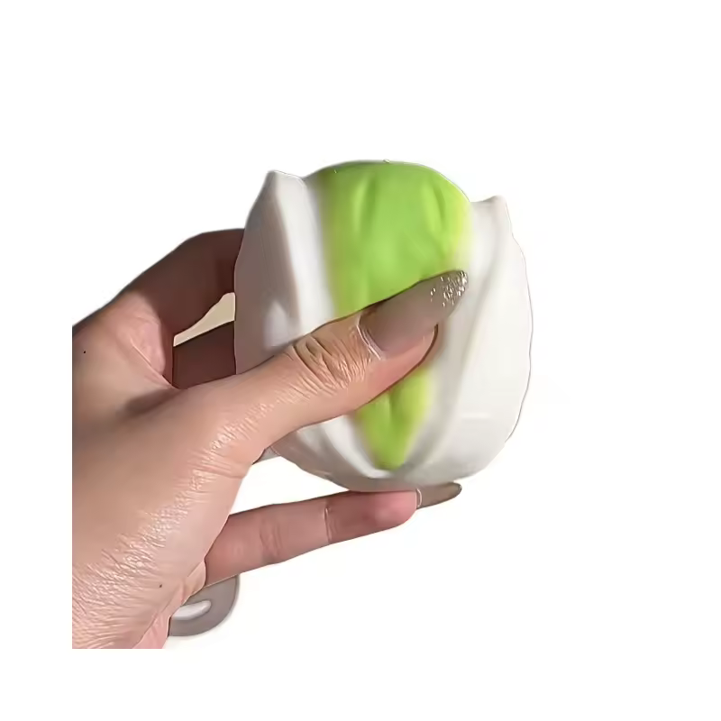 Pistachio Crunchy Squishy Ball | Handmade Rubber Stress Relief Toy - Image 5