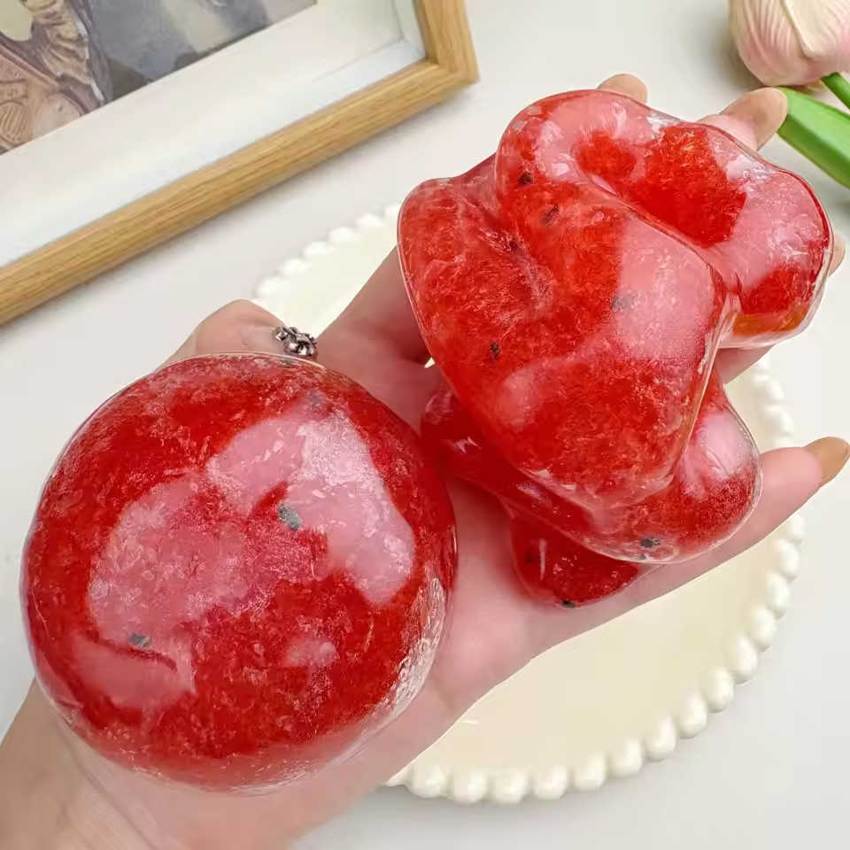 Watermelon Slush Crunchy Squishy Ball | Sensory Stress Relief Toy - Image 3