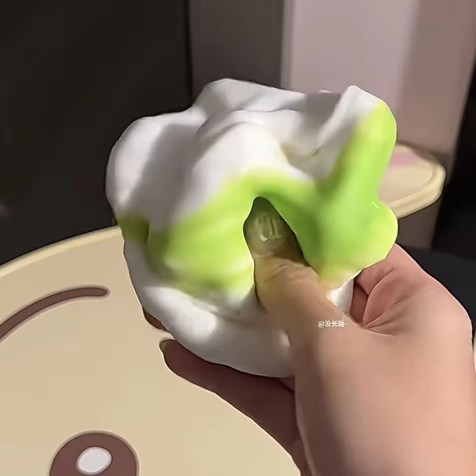 Pistachio Crunchy Squishy Ball | Handmade Rubber Stress Relief Toy – wholesale product image